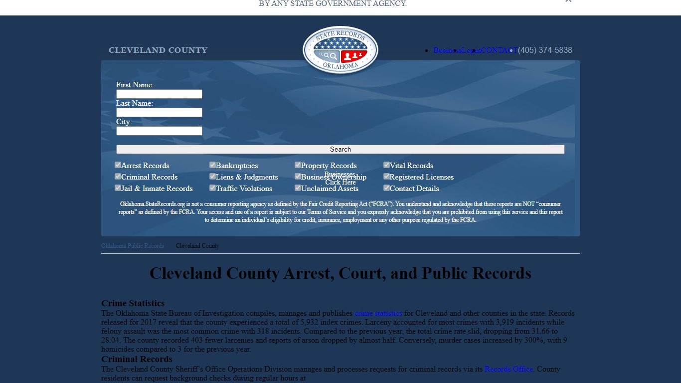 Cleveland County Arrest, Court, and Public Records