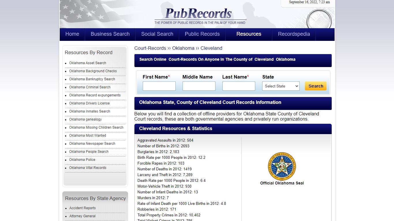 Cleveland County, Oklahoma Court Records